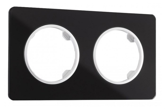 Рамка на 2 поста Arte Milano am-502.13 502.13-2.black - фото 4941321