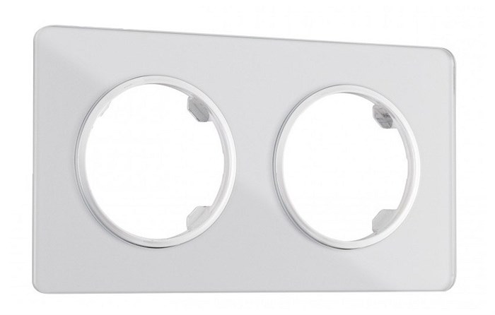 Рамка на 2 поста Arte Milano am-502.13 502.13-2.silver - фото 4941325