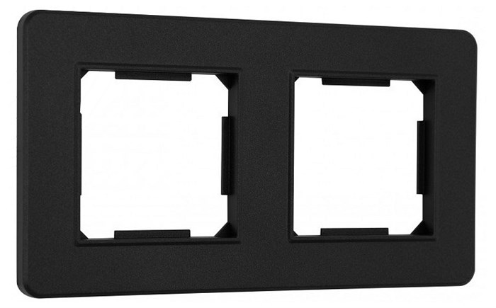 Рамка на 2 поста Arte Milano am-502.16 502.16-2.black - фото 4941417