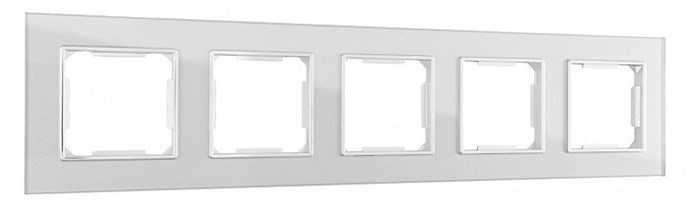 Рамка на 5 постов Arte Milano am-503.02 503.02-5.silver - фото 4941493