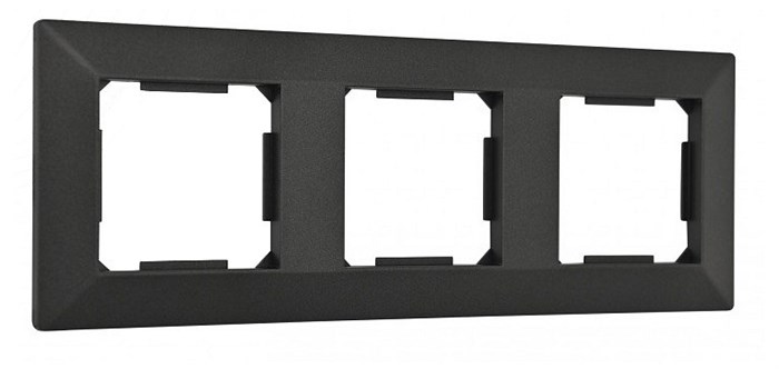 Рамка на 3 поста Arte Milano am-503.03 503.03-3.black - фото 4941521