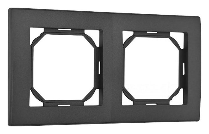 Рамка на 2 поста Arte Milano am-503.06 503.06-2.black - фото 4941561