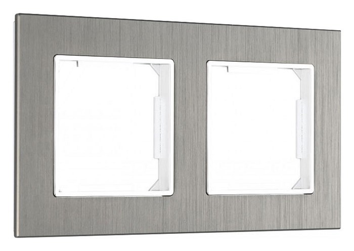 Рамка на 2 поста Arte Milano am-503.12 503.12-2.grey - фото 4941609