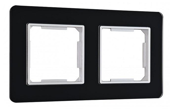 Рамка на 2 поста Arte Milano am-503.14 503.14-2.black - фото 4941654