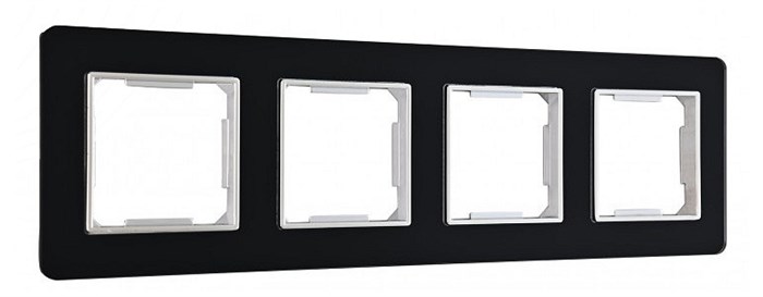 Рамка на 4 поста Arte Milano am-503.14 503.14-4.black - фото 4941670