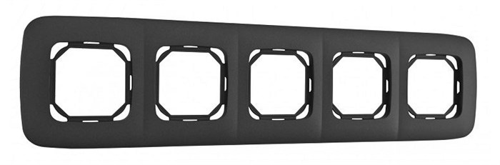 Рамка на 5 постов Arte Milano am-505.05 505.05-5.black - фото 4941726