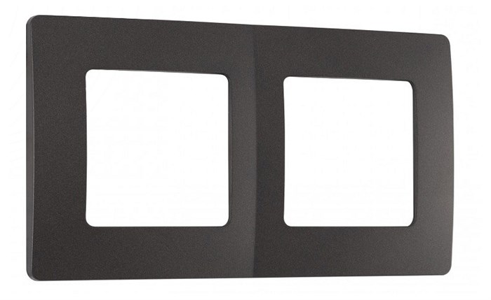 Рамка на 2 поста Arte Milano am-517.17 517.17-2.black - фото 4941750