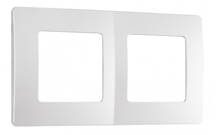 Рамка на 2 поста Arte Milano am-517.17 517.17-2.silver - фото 4941754