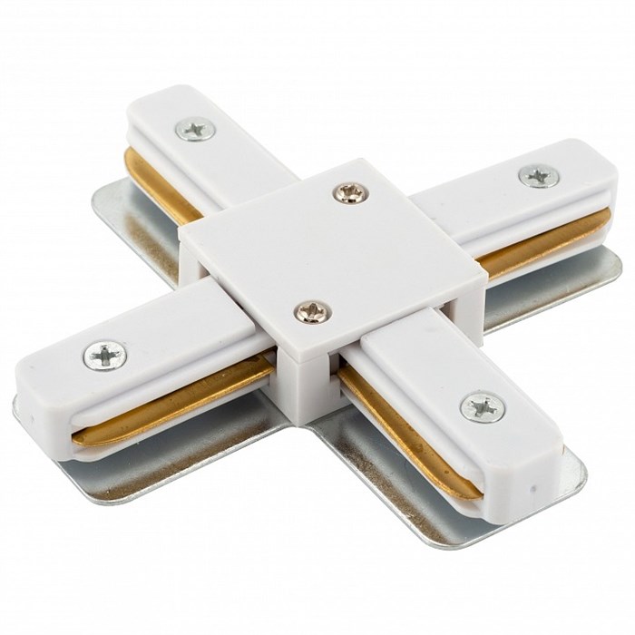 Соединитель X-образный для треков Denkirs DK Track White TR1104-WH - фото 4947110