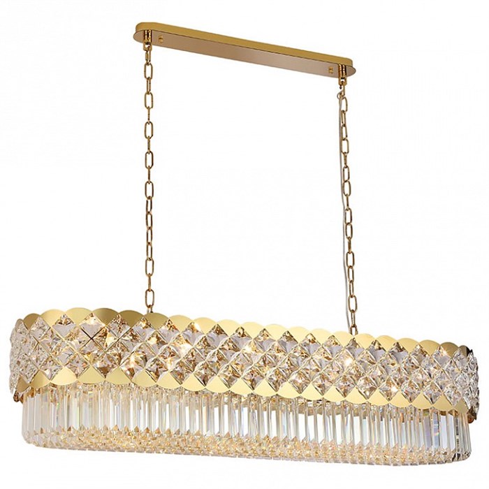 Подвесная люстра Newport ASHLEY 8300/120 oval gold polished - фото 4966597