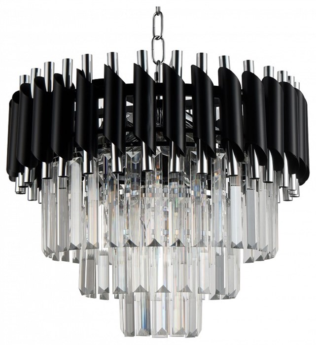 Подвесная люстра Natali Kovaltseva Darian DARIAN 76017/5C CHROME BLACK - фото 4969554