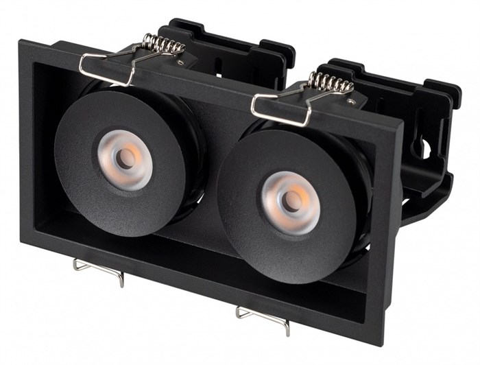 Встраиваемый светильник Arlight CL-SIMPLE-S148x80-2x9W Warm3000 (BK, 45 deg) 028151 - фото 4988250