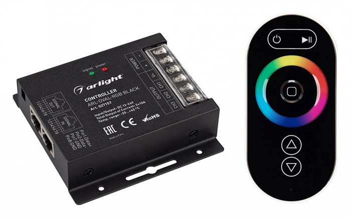 Контроллер-регулятор цвета RGB с пультом ДУ Arlight COMFORT 027157 - фото 4999417