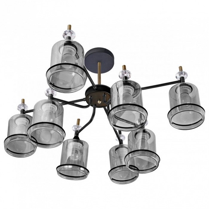 Люстра на штанге Imex MD.4890 MD.4890-8-S COFFEE+FGD - фото 5012935