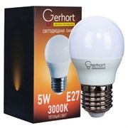 Лампа 5W GERHORT G45 LED 3000K E27 Gerhort