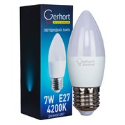 Лампа 7W GERHORT C37 LED 4200K E27 Gerhort