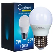 Лампа 7W GERHORT G45 LED 4200K E27 Gerhort