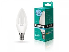 Светодиодная лампа E14 7W 4500 (белый) C35 Camelion LED7-C35/845/E14 (12074)