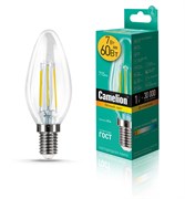 Светодиодная лампа E14 7W 3000К (теплый свет) Camelion LED7-C35-FL/830/E14 (13452)