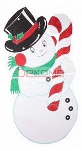 Снеговик (90x175 см) в шляпе 502-394