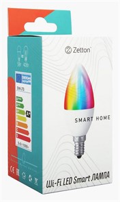 {{photo.Alt || photo.Description || 'Лампа светодиодная с управлением через Wi-Fi Zetton Smart Wi-Fi Bulb E14 10Вт 6500K ZTSHLBRGBE141RU'}}
