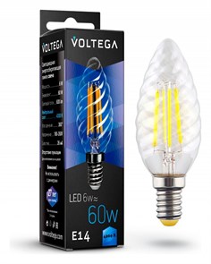 Лампа светодиодная Voltega Crystal E14 6Вт 4000K 7028