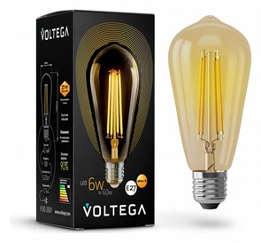 Лампа светодиодная Voltega Loft Led E27 6Вт 2800K VG10-ST64Gwarm6W