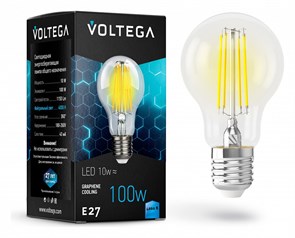Лампа светодиодная Voltega Crystal E27 10Вт 4000K 7101