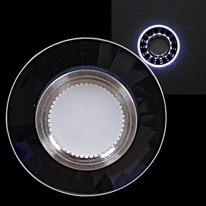 Встраиваемый светильник со светодиодной подсветкой Reluce16312-9.0-001LF MR16+LED3W BK
