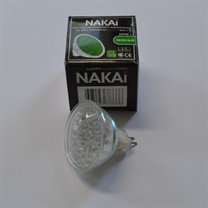 Лампочка MR16 220V LED18/green GU5.3 Nakai