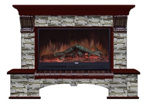 Комплект из электрокамина напольного и портала (149x42x108.5 см) Бостон К Алтай Premier S86 БК860003