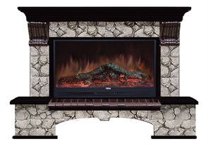 Комплект из электрокамина напольного и портала (149x42x108.5 см) Бостон К Карелия Premier S86 БК860021