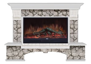 Комплект из электрокамина напольного и портала (149x42x108.5 см) Бостон К Карелия Premier S86 БК860024