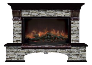 Комплект из электрокамина напольного и портала (149x42x108.5 см) Бостон К Алтай Rondo 86 БК860031