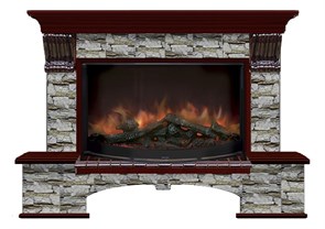 Комплект из электрокамина напольного и портала (149x42x108.5 см) Бостон К Алтай Rondo 86 БК860033