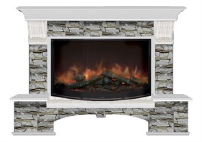 Комплект из электрокамина напольного и портала (149x42x108.5 см) Бостон К Алтай Rondo 86 БК860034