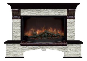 Комплект из электрокамина напольного и портала (149x42x108.5 см) Бостон К ГО Rondo 86 БК860041