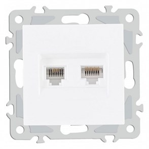 {{productViewItem.photos[photoViewList.activeNavIndex].Alt || productViewItem.photos[photoViewList.activeNavIndex].Description || 'Розетка двойная RJ-11 и Ethernet RJ-45, без рамки Arte Milano am-206 206.44-1.white'}}