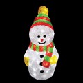 Снеговик световой (30 см) с шарфом 513-275 - фото 2775141