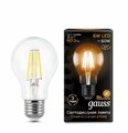 Лампа Gauss LED Filament A60 E27 6W 2700К 102802106 - фото 2919075