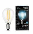 Лампа Gauss LED Filament Globe E14 5W 4100K 105801205 - фото 2919084