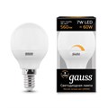 Лампа Gauss LED Globe-dim E14 7W 3000К диммируемая 105101107-D - фото 2919647