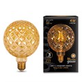 Лампа Gauss LED Filament G120 Сarat E27 4W Golden 380lm 2400K 1/20 105802004 - фото 2920536