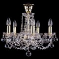 Подвесная люстра Bohemia Ivele Crystal 1402 1402/5/141/G/Balls/Tube - фото 3238185