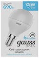 Лампа светодиодная Gauss Basic E14 7.5Вт 4100K 1053128 - фото 3370389