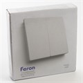 Выключатель беспроводной двухклавишный Feron Saffit TM82 41129 - фото 4006177