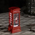 Фигура световая "Дед Мороз в красной телефонной будке", 12х5х5 см - фото 4187013 Фигура световая "Дед Мороз в красной телефонной будке", 12х5х5 см - фото 4187013