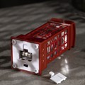 Фигура световая "Снеговик в красной телефонной будке", 12х5х5 см - фото 4187022