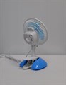 ВЕНТИЛЯТОР настольный LOF-04, 15 Вт, 2 режима, 20 см, бело-синий - фото 4187180