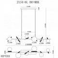 Подвесной светильник iLamp Golden 2134-6L BR+MBK - фото 4400554 Подвесной светильник iLamp Golden 2134-6L BR+MBK - фото 4400554